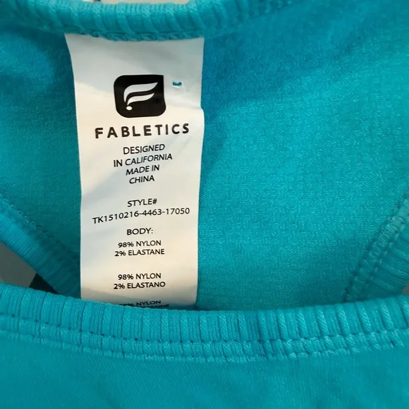 Fabletics Aqua Racerback Tank Top - Picture 2 of 4